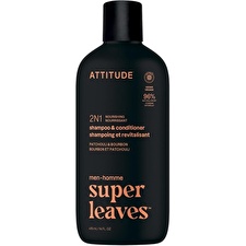 Attitude Super Leaves Patchouli & Bourbon Shampoo & Conditioner - Pánský Vyživující šampon A Kondicionér 2v1 415ml