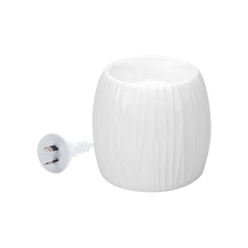 Aromamatic Wax Melt Electric Warmer White Textured (suitable For Wax Melts & Essential Oils)
