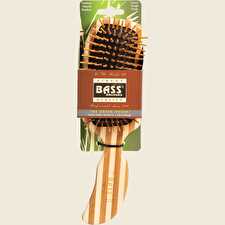 Bamboo Hair Brush Semi S Shaped Handle
