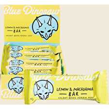 Blue Dinosaur Snack Bar Lemon and Macadamia 45g x 12 Display