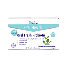 Henry Blooms Oral Health Oral Fresh Probiotic Chewable Peppermint x 24 Pack