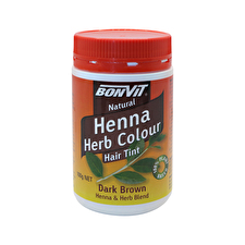 Bonvit Natural Hair Tint Henna Herb Colour (henna & Herb Blend) Dark Brown 100g