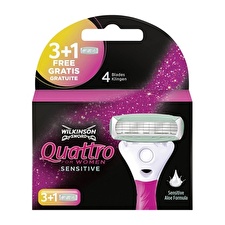 Wilkinson Sword Quattro For Women Sensitive 4 Pieces Replacement Head 4.0ks