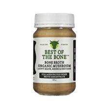 Best Of The Bone Bone Broth Beef Concentrate Healing Mushrooms Organic Lions Mane Reishi Shiitake 390g