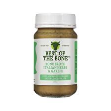 Best Of The Bone Bone Broth Beef Concentrate Organic Italian Herbs & Garlic 390g