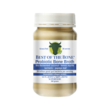 Best Of The Bone Bone Broth Beef Concentrate Probiotic Bio-fermented Coconut Lemon Myrtle Turmeric Papaya Leaf 390g