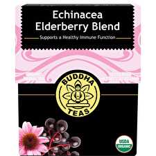 Organic Herbal Tea Bags Echinacea Elderberry Blend 18pk
