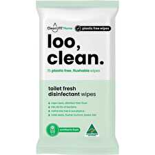 Loo Clean Flushable Plastic Free Wipes 15pk
