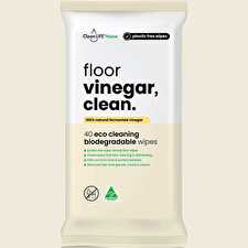 Vinegar Clean Floor Plastic Free Wipes 40pk