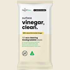 Vinegar Clean Surface Plastic Free Wipes 100pk
