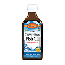 Carlson Fish Oil Omega 3's DHA and EPA Lemon Flavour 200ml