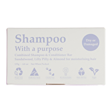 Shampoo With A Purpose Shampoo & Conditioner Bar Dry Or Damaged 135g