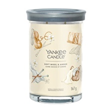 Yankee Candle Signature Tumbler Scented Candle Soft Wool & Amber 567 G