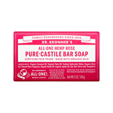 Dr. Bronners All-one Pure-castile Magic Bar Soap Rose 140g
