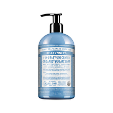 Dr. Bronners Organic Sugar Soap 4-in-1 Unscented (baby) (pump) 355ml