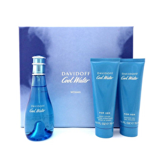 Davidoff Cool Water Woman 3pc Set - Eau De Toilette & Body Lotion 75ml & Shower Gel 75ml 100ml