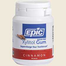 Epic Xylitol (sugar-free) Gum Cinnamon 50 Piece Tub