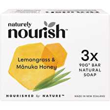 Natural Soap Bar Lemongrass & Manuka Honey 3pk