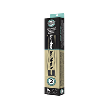 Essenzza Fuss Free Naturals Bamboo Toothbrush With Activated Charcoal Bristles Soft X 2 Pack