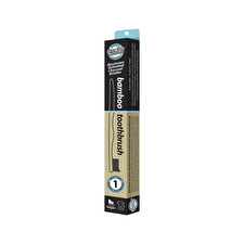 Essenzza Fuss Free Naturals Bamboo Toothbrush With Activated Charcoal Bristles Soft