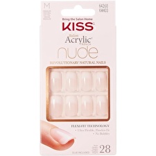 Kiss Acrylic Nails - French Manicure For A Natural Look Salon Acrylic French Nude 64268 28 Pcs