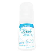 Grahams Natural Mineral Deodorant Roll-on Fresh 65ml