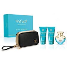 Versace Dylan Turquoise - Eau De Toilette 100ml & Parfémovaný Tělový Gel 100ml & Sprchový Gel 100ml & Kosmetická Taštička