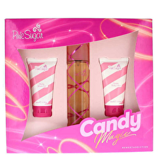 Aquolina Pink Sugar Candy Magic For Women - 3 Pc Gift Set 50ml/1.7oz Eau De Toilette Spray 50ml/1.7oz Glossy Shower Gel 50ml/1.7oz Creamy Body Lotion 50ml/1.7oz