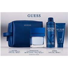 Guess Seductive Homme Blue Man Set Eau De Toilette 100ml & Sg 100ml & Body Spray 226ml & Pouch (new Pack)