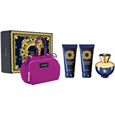 Versace Pour Femme Dylan Blue Set Eau De Parfum 100ml & Bl 100ml & Bath & Sg 100ml & Pouch