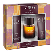 Guess 1981 Los Angeles Man Set Eau De Toilette 100ml & Sg 200ml & 226ml Body Spray