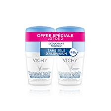 Vichy Mineral Deodorant ( 2 Pcs ) - Mineral Ball Deodorant 50ml