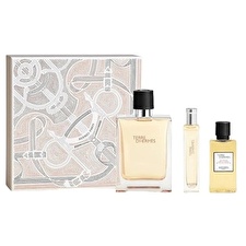 Hermes Terre Dhermes For Men - 4 Pc Gift Set 90ml/3.3oz Eau De Toilette Spray 0.5oz Eau De Toilette Spray 30ml/1.35oz Hair And Body Shower Gel Pouch 90ml/3.3oz