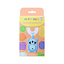 Happy Bubs Toothbrush Silicon U Shape Bear Blue (2 To 6 Years)