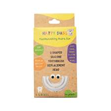 Happy Bubs Toothbrush Silicone U Shaped Replacement Head X 3 Pack (2-6 Years)