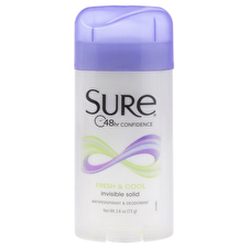 Sure Invisible Solid Anti-perspirant Deodorant - Fresh And Cool For Unisex 60ml/2.6oz