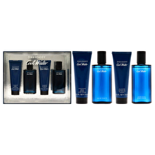 Davidoff Cool Water For Men - 4 Pc Gift Set 60ml/2.5oz Eau De Toilette Spray 60ml/2.5oz After Shave Balm 60ml/2.5oz Shower Gel 60ml/2.5oz After Shave 60ml/2.5oz