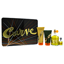 Liz Claiborne Curve For Men - 4 Pc Gift Set 120ml/4.2oz Cologne Spray 0.25oz Cologne Splash (mini) 90ml/3.4oz After Shave Balm 60ml/2.5oz Shower Gel 120ml/4.2oz