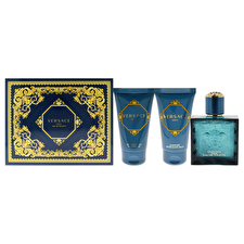 Versace Eros Gift Set 50ml Eau De Toilette Shower Gel And Eros 50ml After Shave Balsam Eros 50ml 50ml