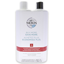 Nioxin System 4 Duo For Unisex - 2 Pc 1000ml/33.8oz Shampoo 1000ml/33.8oz Conditioner 1000ml/33.8oz