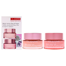 Clarins Multi-active Partners Kit For Unisex - 2 Pc 30ml/1.7oz Multi-active Day Early Wrinkle Correction Cream 30ml/1.7oz Multi-active Night Youth Recovery Comfort Cream 30ml/1.7oz