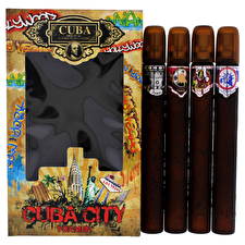 Cuba Cuba City For Men - 4 Pc Gift Set 30ml/1.17oz Hollywood Eau De Toilette Spray 30ml/1.17oz Miami Eau De Toilette Spray 30ml/1.17oz Las Vegas Eau De Toilette Spray 30ml/1.17oz New York Eau De Toilette Spray 30ml/1.17oz