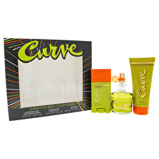 Liz Claiborne Curve For Men - 3 Pc Gift Set 60ml/2.45oz Cologne Spray 90ml/3.4oz After Shave Balm 30ml/1.7oz Deodorant 60ml/2.45oz