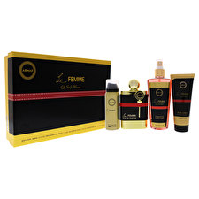 Armaf Le Femme For Women - 4 Pc Gift Set 90ml/3.4oz Eau De Parfum Spray 90ml/3.4oz Body Lotion 30ml/1.7oz Body Spray 240ml/8.4oz Fragrance Body Spray 90ml/3.4oz