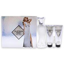 Paris Hilton Platinum Rush For Women - 4 Pc Gift Set 90ml/3.4oz Eau De Parfum Spray 0.33oz Eau De Parfum Spray 90ml/3oz Body Lotion 90ml/3oz Shower Gel 90ml/3.4oz