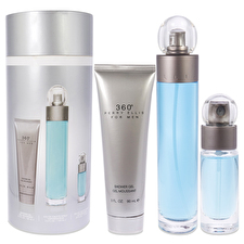 Perry Ellis 360 Deluxe For Men - 3 Pc Gift Set 90ml/3.4oz Eau De Toilette Spray 0.25oz Eau De Toilette Spray (mini) 90ml/3oz Shower Gel 90ml/3.4oz