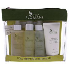 Villa Floriani Ultra-hydrating Body Travel Kit For Unisex - 5 Pc 90ml/3.4oz Revitalizing Cucumber Shower Gel 60ml/2.53oz Ultra Hydrating Cucumber Body Cream 30ml/1.69oz Olive Oil Sating Body Spray 30ml/1.69oz Olive Oil Leg Revitalizer 30ml/1.41oz Olive Oil Body Scrub 90ml/3.4oz
