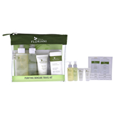 Villa Floriani Purifying Skincare Travel Kit For Women - 6 Pc 90ml/3.4oz Cucumber Cleansing Gel 30ml/1.69oz Cucumber Toner 0.05oz Advanced Lifting Eye Cream 0.68oz Mint Purifying Day Lotion Spf20 0.84oz Micro-quartz Skin Polish 0.1oz Mint Purifying Night Cream 90ml/3.4oz