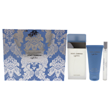 Dolce and Gabbana Light Blue By Dolce And Gabbana For Women - 3 Pc Gift Set 90ml/3.3oz Eau De Toilette Spray 10ml/0.33oz Eau De Toilette Spray 30ml/1.6oz Body Cream 90ml/3.3oz