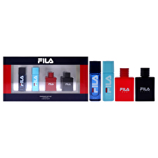 Fila Fila Variety Set For Men - 4 Pc Mini Gift Set 0.25oz Fila Eau De Toilette Spray 0.25oz Fila Fresh Eau De Toilette Spray 0.25oz Fila Black Eau De Toilette Spray 0.25oz Fila Red Eau De Toilette Spray 0.25oz